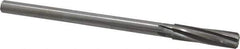 Cleveland - 1/2" High Speed Steel 6 Flute Chucking Reamer - Spiral Flute, Straight Shank, 2" Flute Length, 8" OAL - Apex Tool & Supply