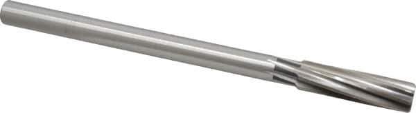 Cleveland - 21/32" High Speed Steel 8 Flute Chucking Reamer - Spiral Flute, Straight Shank, 2-1/4" Flute Length, 9" OAL - Apex Tool & Supply