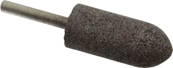 Norton - 7/8" Head Diam x 2" Thickness, A11, Pointed Tree End, Zirconia Alumina Mounted Point - Very Coarse Grade, 30 Grit, 25,420 RPM - Apex Tool & Supply