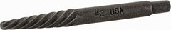 Cleveland - Spiral Flute Screw Extractor - #2 Extractor for 1/4 to 5/16" Screw, 2-3/8" OAL - Apex Tool & Supply