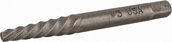 Cleveland - Spiral Flute Screw Extractor - #3 Extractor for 5/16 to 7/16" Screw, 2-11/16" OAL - Apex Tool & Supply
