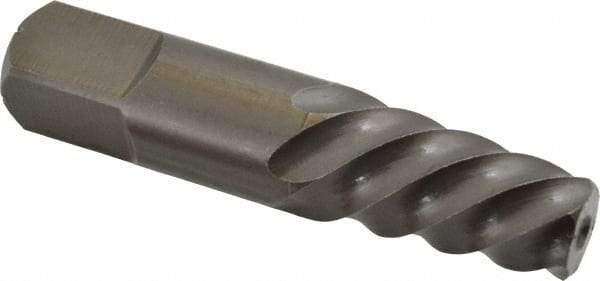 Cleveland - Spiral Flute Screw Extractor - #8 Extractor for 1-3/8 to 1-3/4" Screw, 4-3/8" OAL - Apex Tool & Supply