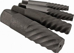 Cleveland - 4 Piece Spiral Flute Screw Extractor Set - Screw Range 15/32 to 1" - Apex Tool & Supply