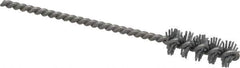 Made in USA - 3/8" Diam Helical Nylon Tube Brush - 0.022" Filament Diam, 1" Brush Length, 3-1/2" OAL, 0.11" Diam Stainless Steel Shank - Apex Tool & Supply