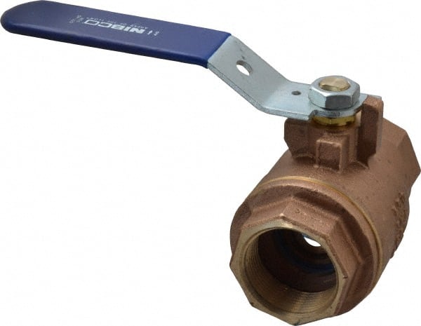 NIBCO - 1-1/2" Pipe, Full Port, Bronze Standard Ball Valve - Apex Tool & Supply