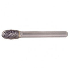 SE-53 Double Cut Solid Carbide Bur-Egg Shape - Apex Tool & Supply