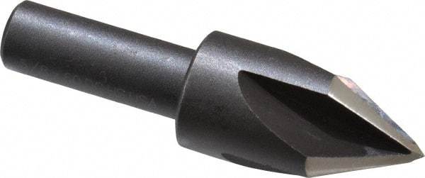 Cleveland - 5/8" Head Diam, 3/8" Shank Diam, 4 Flute 60° High Speed Steel Countersink - Oxide Finish, 2-3/32" OAL, Single End, Straight Shank, Right Hand Cut - Apex Tool & Supply