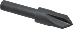 Cleveland - 3/8" Head Diam, 1/4" Shank Diam, 4 Flute 82° High Speed Steel Countersink - Oxide Finish, 1.656" OAL, Single End, Straight Shank, Right Hand Cut - Apex Tool & Supply