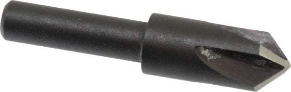 Cleveland - 3/8" Head Diam, 1/4" Shank Diam, 4 Flute 90° High Speed Steel Countersink - Oxide Finish, 1-21/32" OAL, Single End, Straight Shank, Right Hand Cut - Apex Tool & Supply