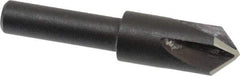Cleveland - 3/8" Head Diam, 1/4" Shank Diam, 4 Flute 90° High Speed Steel Countersink - Oxide Finish, 1-21/32" OAL, Single End, Straight Shank, Right Hand Cut - Apex Tool & Supply