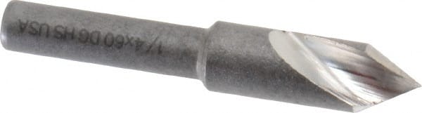 Cleveland - 1/4" Head Diam, 3/16" Shank Diam, 1 Flute 60° High Speed Steel Countersink - Apex Tool & Supply
