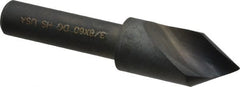 Cleveland - 3/8" Head Diam, 1/4" Shank Diam, 1 Flute 60° High Speed Steel Countersink - Apex Tool & Supply