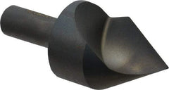 Cleveland - 1-1/4" Head Diam, 1/2" Shank Diam, 1 Flute 60° High Speed Steel Countersink - Oxide Finish, 2-3/4" OAL, Single End, Straight Shank, Right Hand Cut - Apex Tool & Supply