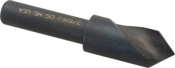 Cleveland - 3/8" Head Diam, 1/4" Shank Diam, 1 Flute 82° High Speed Steel Countersink - Oxide Finish, 1-21/32" OAL, Single End, Straight Shank, Right Hand Cut - Apex Tool & Supply