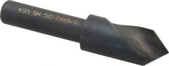 Cleveland - 3/8" Head Diam, 1/4" Shank Diam, 1 Flute 82° High Speed Steel Countersink - Oxide Finish, 1-21/32" OAL, Single End, Straight Shank, Right Hand Cut - Apex Tool & Supply