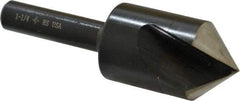 Cleveland - 1-1/4" Head Diam, 1/2" Shank Diam, 1 Flute 90° High Speed Steel Countersink - Oxide Finish, 2-3/4" OAL, Single End, Straight Shank, Right Hand Cut - Apex Tool & Supply