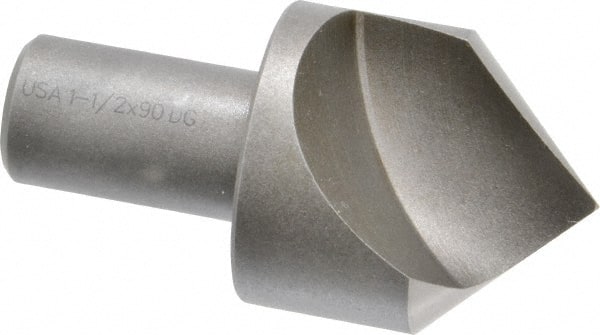 Cleveland - 1-1/2" Head Diam, 3/4" Shank Diam, 1 Flute 90° High Speed Steel Countersink - Apex Tool & Supply