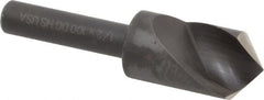 Cleveland - 1/2" Head Diam, 1/4" Shank Diam, 1 Flute 100° High Speed Steel Countersink - Apex Tool & Supply