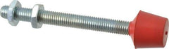 De-Sta-Co - M10 Carbon Steel Cap Tip Clamp Spindle Assembly - 95mm Thread Length, 119.89mm OAL, Flat Tip Cap, 1.02" Tip Surface Diam, Use with Toggle Clamps - Apex Tool & Supply