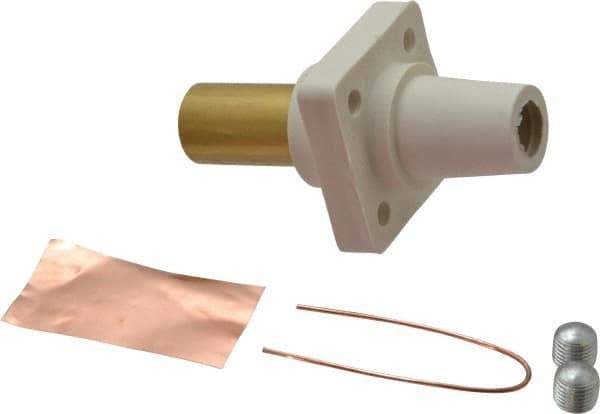 Leviton - 3R NEMA Rated, 600 Volt, 400 Amp, 1/0 to 4/0 AWG, Female, Double Set Screw, Panel Receptacle - 4-1/2 Inch Long, White - Apex Tool & Supply