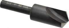 Cleveland - 1/2" Head Diam, 1/4" Shank Diam, 1 Flute 120° High Speed Steel Countersink - Apex Tool & Supply