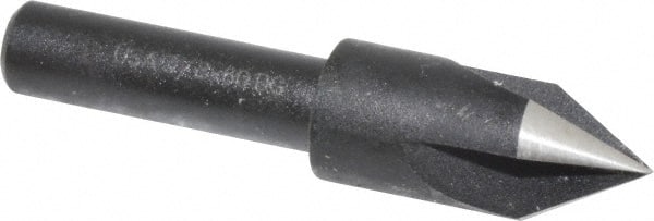 Cleveland - 3/8" Head Diam, 1/4" Shank Diam, 3 Flute 60° High Speed Steel Countersink - Apex Tool & Supply
