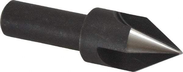 Cleveland - 3/4" Head Diam, 1/2" Shank Diam, 3 Flute 60° High Speed Steel Countersink - Oxide Finish, 2-5/8" OAL, Single End, Straight Shank, Right Hand Cut - Apex Tool & Supply