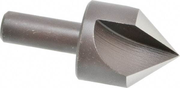 Cleveland - 1-1/4" Head Diam, 1/2" Shank Diam, 3 Flute 82° High Speed Steel Countersink - Oxide Finish, 2-3/4" OAL, Single End, Straight Shank, Right Hand Cut - Apex Tool & Supply