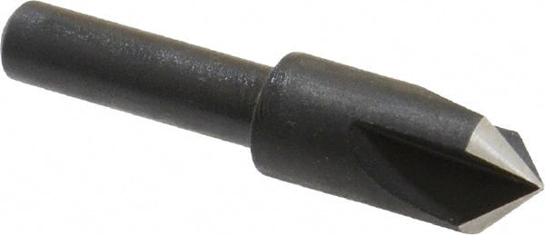Cleveland - 3/8" Head Diam, 1/4" Shank Diam, 3 Flute 90° High Speed Steel Countersink - Apex Tool & Supply