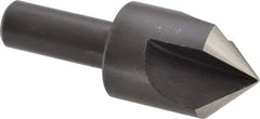 Cleveland - 1" Head Diam, 1/2" Shank Diam, 3 Flute 90° High Speed Steel Countersink - Oxide Finish, 2-3/4" OAL, Single End, Straight Shank, Right Hand Cut - Apex Tool & Supply