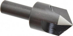 Cleveland - 1" Head Diam, 1/2" Shank Diam, 3 Flute 100° High Speed Steel Countersink - Oxide Finish, 2-3/4" OAL, Single End, Straight Shank, Right Hand Cut - Apex Tool & Supply