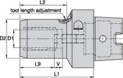 Kennametal - HSK50C Taper Shank, 12mm Hole Diam, Hydraulic Tool Holder/Chuck - 31.6mm Nose Diam, 75mm Projection, 36mm Clamp Depth, 15,000 RPM, Through Coolant - Exact Industrial Supply