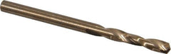 Cleveland - #27 135° Spiral Flute Cobalt Screw Machine Drill Bit - Oxide/Gold Finish, Right Hand Cut, 1" Flute Length, 2-1/16" OAL, Split Point, Straight Shank - Apex Tool & Supply