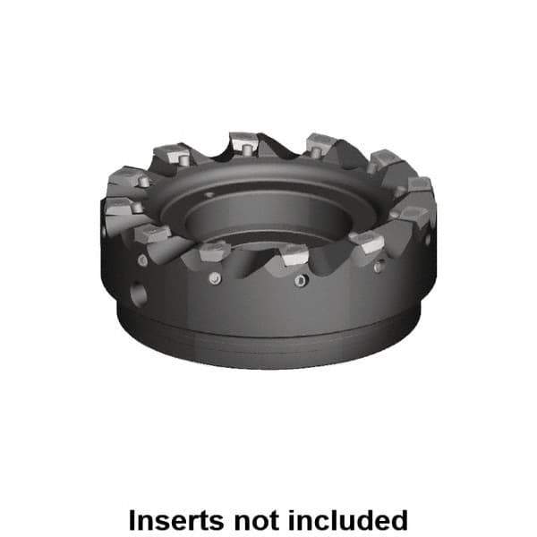 Kennametal - 24 Inserts, 200mm Cut Diam, 60mm Arbor Diam, 1mm Max Depth of Cut, Indexable Square-Shoulder Face Mill - 0/90° Lead Angle, 63mm High, MDHX 1004.. Insert Compatibility, Series Fix-Perfect - Apex Tool & Supply