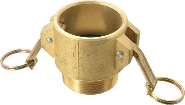EVER-TITE Coupling Products - 2" Brass Cam & Groove Suction & Discharge Hose Female Coupler Male NPT Thread - Part B, 2" Thread, 350 Max psi - Apex Tool & Supply