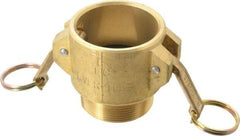 EVER-TITE Coupling Products - 2" Brass Cam & Groove Suction & Discharge Hose Female Coupler Male NPT Thread - Part B, 2" Thread, 350 Max psi - Apex Tool & Supply