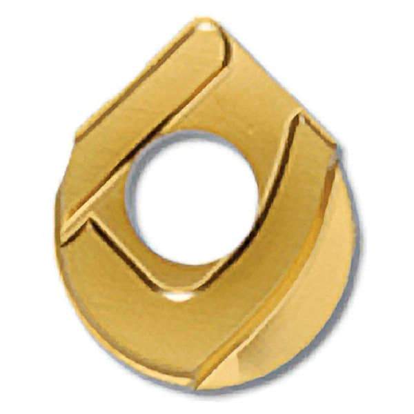 Iscar - HBFD.75 QF Grade IC908 Carbide Milling Insert - TiAlN Finish, 0.183" Thick, 3/4" Inscribed Circle, 3/8" Corner Radius - Apex Tool & Supply