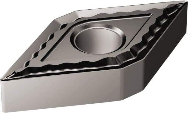 Sandvik Coromant - DNMG442 QM Grade 1105 Carbide Turning Insert - TiAlN2 Finish, 55° Diamond, 1/2" Inscr Circle, 1/4" Thick, 1/32" Corner Radius - Apex Tool & Supply