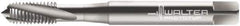Walter-Prototyp - #4-48 UNF 3 Flute 2B Modified Bottoming Spiral Flute Tap - Cobalt, Bright Finish, 56mm OAL, Right Hand Flute, Right Hand Thread, Series 23410 - Exact Industrial Supply