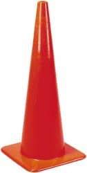 PRO-SAFE - 36" High, Orange Rigid Traffic Cone - 15" Base Width, 10 Lb, PVC - Apex Tool & Supply