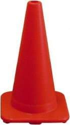 PRO-SAFE - 18" High, Orange Rigid Traffic Cone - 12" Base Width, 3 Lb, PVC - Apex Tool & Supply