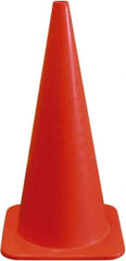 PRO-SAFE - 28" High, Orange Traffic Cone with Base - 13" Base Width, 5 Lb, PVC - Apex Tool & Supply