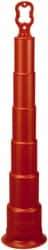 PRO-SAFE - 42" High x 8" Wide Trim Line Channelizer Post - High Density Polyethylene (HDPE), 4 Lbs, Orange - Apex Tool & Supply