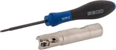 Seco - 5/8" Cut Diam, 0.354" Max Depth of Cut, 5/8" Shank Diam, 3.252" OAL, Indexable Square Shoulder End Mill - XO.X 10T3.. Inserts, Weldon Shank, 90° Lead Angle, Through Coolant, Series Turbo 10 - Apex Tool & Supply