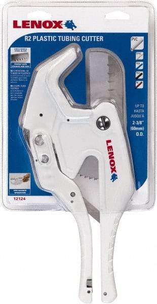 Lenox - 3/8" to 2" Pipe Capacity, Tube Cutter - Cuts Plastic, Rubber, PVC, CPVC - Apex Tool & Supply
