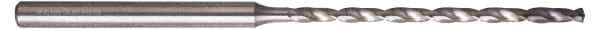 Guhring - 0.0984", 135° Point, Solid Carbide Micro Drill Bit - 45mm Flute Length, 4mm Shank Diam, Series 6412 - Apex Tool & Supply