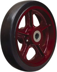 Hamilton - 12 Inch Diameter x 2-1/2 Inch Wide, Rubber on Cast Iron Caster Wheel - 900 Lb. Capacity, 3-1/4 Inch Hub Length, 1-1/4 Inch Axle Diameter, Straight Roller Bearing - Apex Tool & Supply