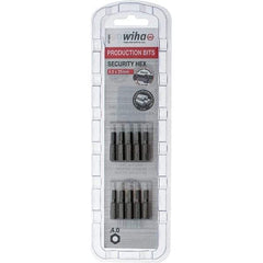 Wiha - 4mm Hex Screwdriver Bit - 1/4" Drive, 1" OAL - Apex Tool & Supply