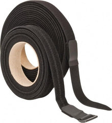 VELCRO Brand - 22 Piece 1" Wide x 5 Yd Long Self Fastening Tie/Strap Kit - Roll, Black - Apex Tool & Supply