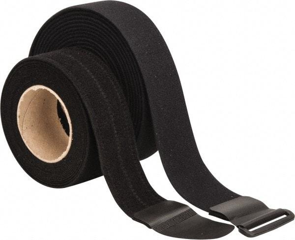 VELCRO Brand - 22 Piece 2" Wide x 5 Yd Long Self Fastening Tie/Strap Kit - Roll, Black - Apex Tool & Supply